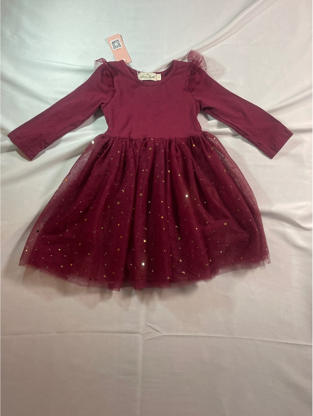 Girls Size Small Marie Nicole Burgundy Dress